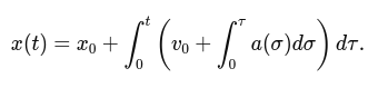 Acceleration to position