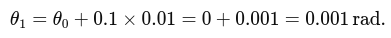 Angular velocity integration (1st step)