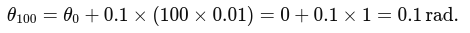 Angular velocity integration (after 100 steps)