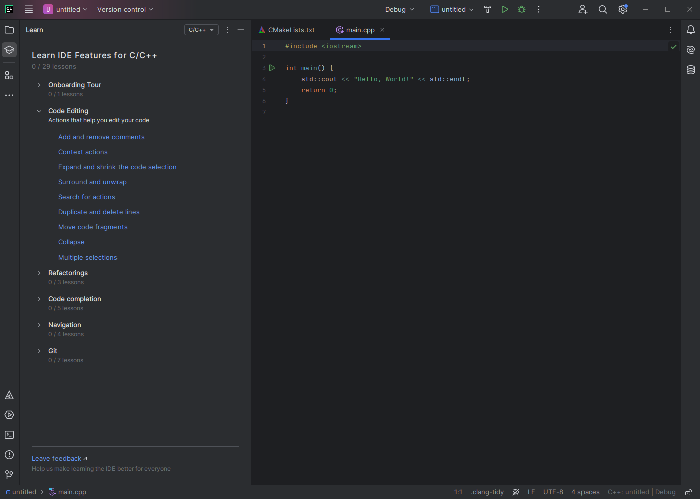 CLion Tutorial